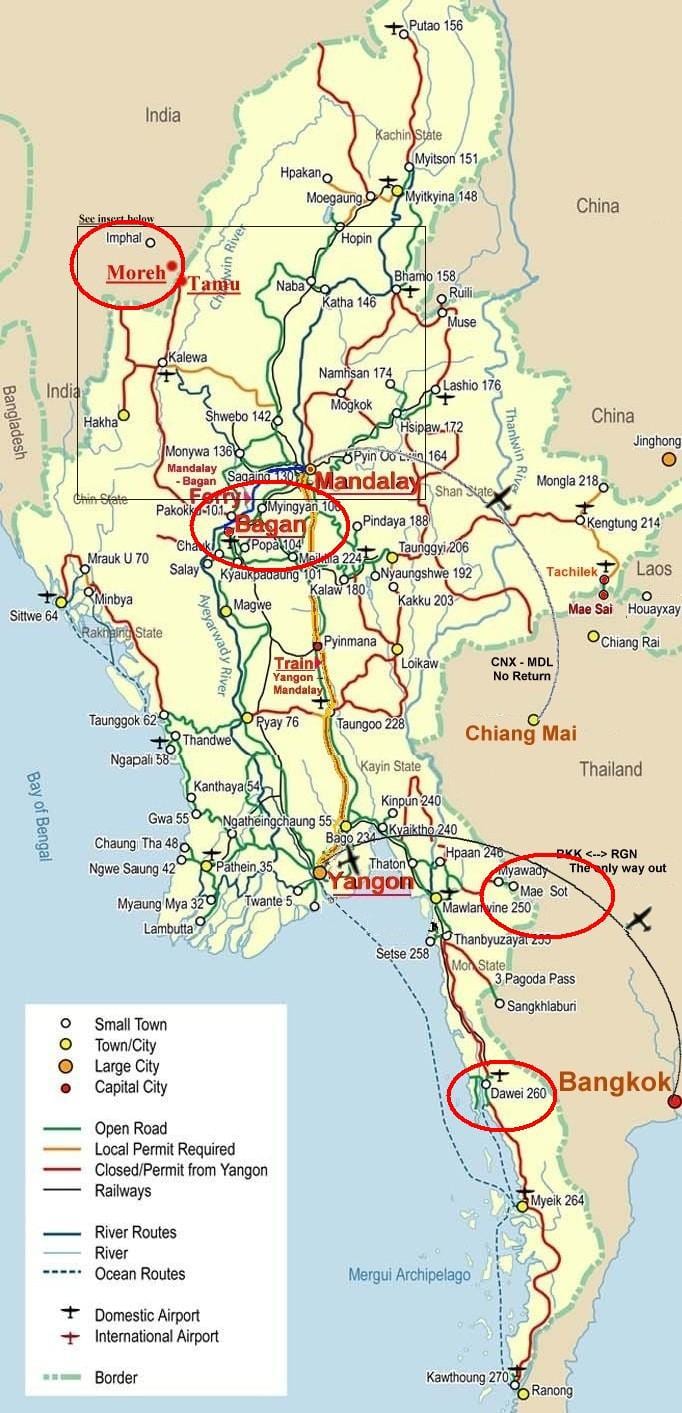 mapa bangkoku autoput