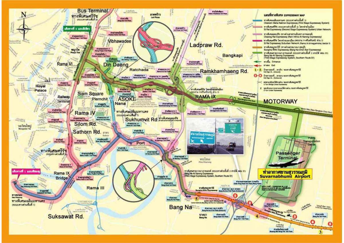 mapa bangkoku autoput