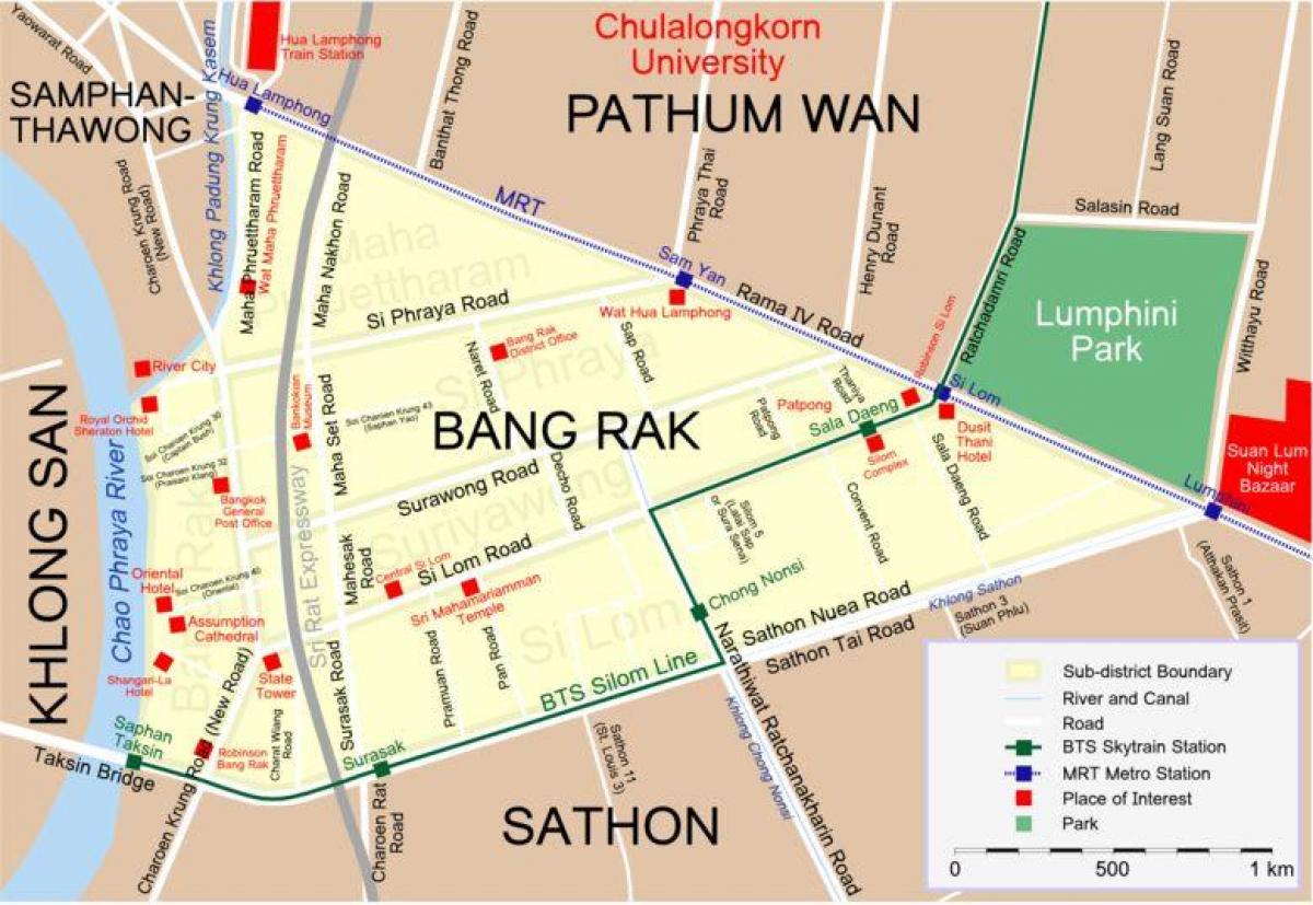 mapa bangkoku crvenih fenjera