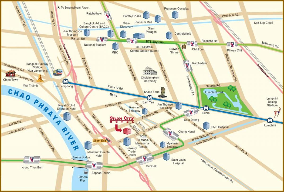 mapa rijeku grad bangkoku