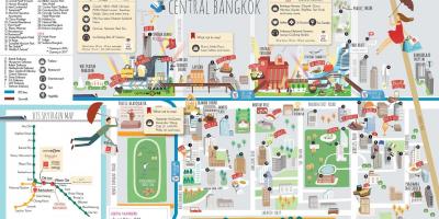 Bangkoku tržni centar mapu