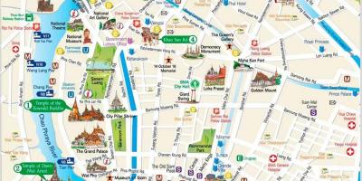 Bangkoku mjesta za posjete mapu