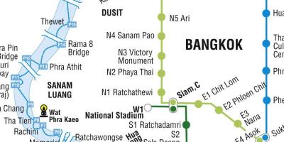 Mapa bangkoku metro i skytrain