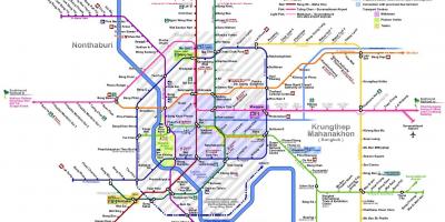 Bangkoku mapa metroa 2016