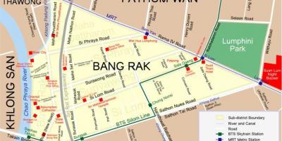 Mapa bangkoku crvenih fenjera