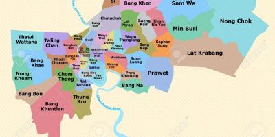 Mapa bangkoku distriktu