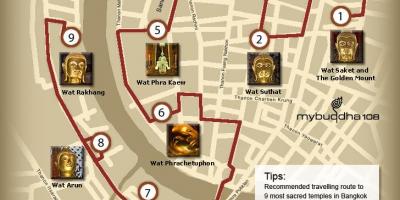 Mapa bangkoku hram obilazak