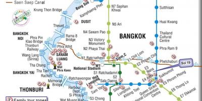 Bangkoku javni prevoz je mapa