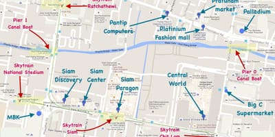 Mapa bangkoku tržišta