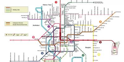 Bangkoku metro stanicu mapu