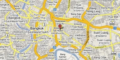 Mapa sukhumvit područje bangkoku